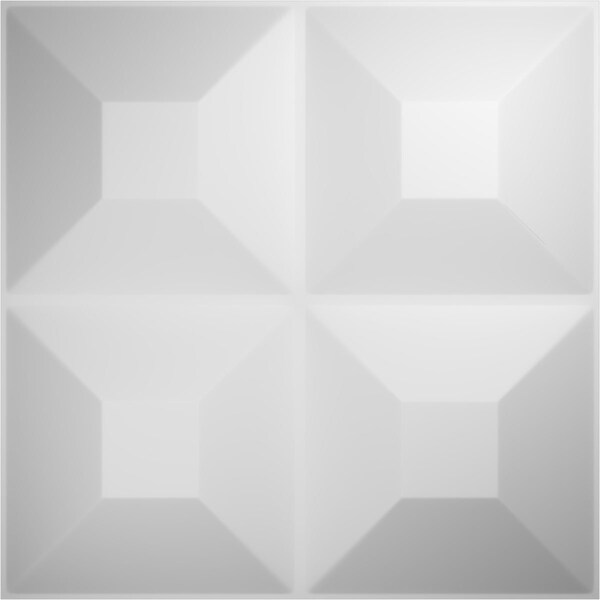 Ekena Millwork Foster EnduraWall Decorative 3D Wall Panel, White, 19 5/8"W x 19 5/8"H WP20X20FOWH - main